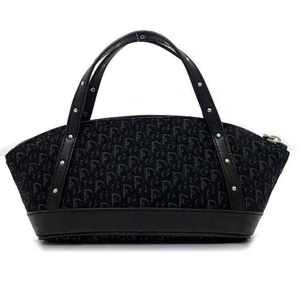 Christian Dior Handbag Black Silver Trotter Bag Accessory Clutch All over Plate - Picture 3 of 8